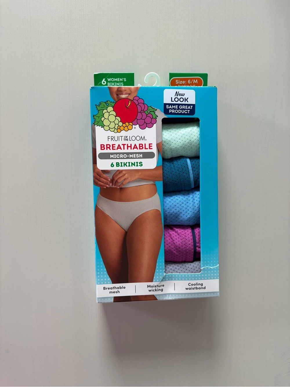Fruit of the Loom Women's 6pk Breathable Micro-Mesh Bikini Underwear